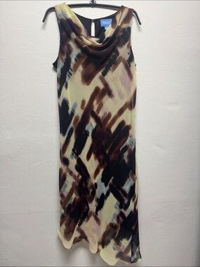 Simply Vera Vera Wang Multicolor Cowl Neck Midi Dress